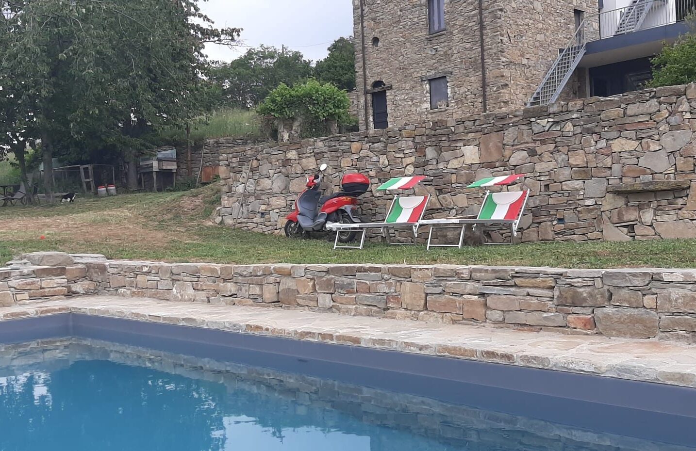 Privé zwembad bij vakantieverblijf